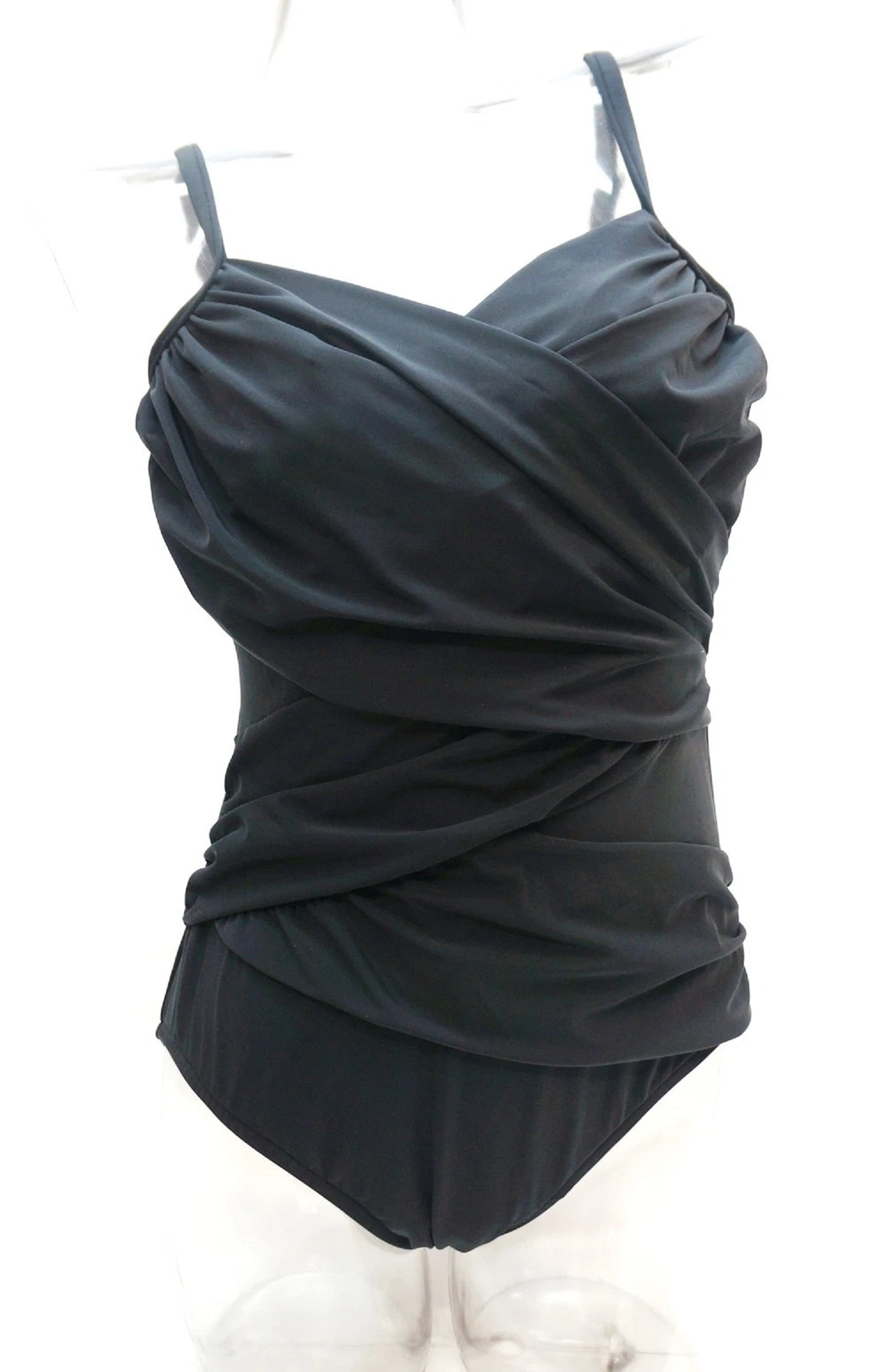 CROFT & BARROW One-Piece Tummy Control Underwire Cross-Over Bodice Swimsuit Women's 8