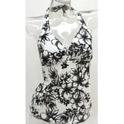 Croft & Barrow Tropical Floral Bust Enhancer Halter Tankini Top Swimwear Womens 8