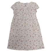 Croft & Barrow Womens White Orange & Blue Floral Nightgown Night Gown Small