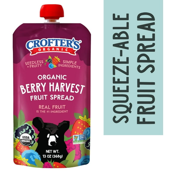 Crofter's Organic Berry Harvest Fruit Spread Squeeze, 13 oz