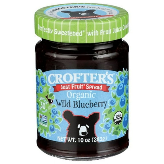 Crofter's Organic Blueberry Fruit Spread 10 oz Pack of 4