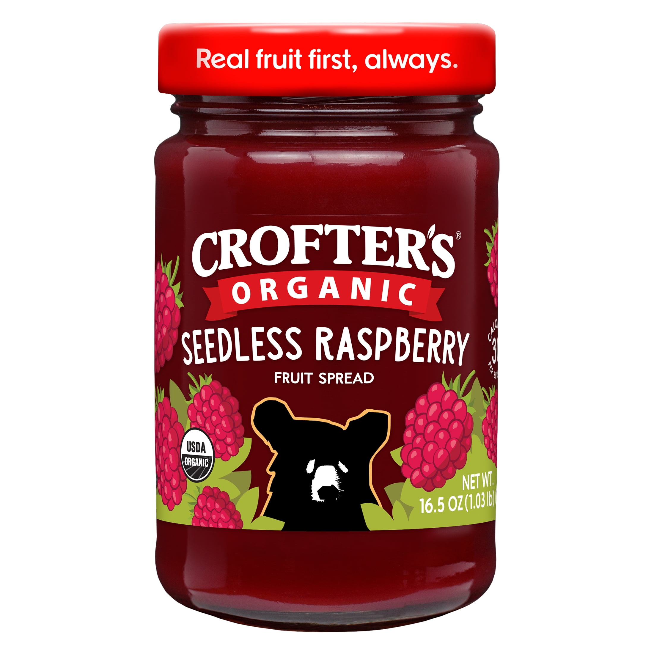 CROFTER'S Crofters Organic Seedless Raspberry Premium Fruit Spread, 16.5 oz
