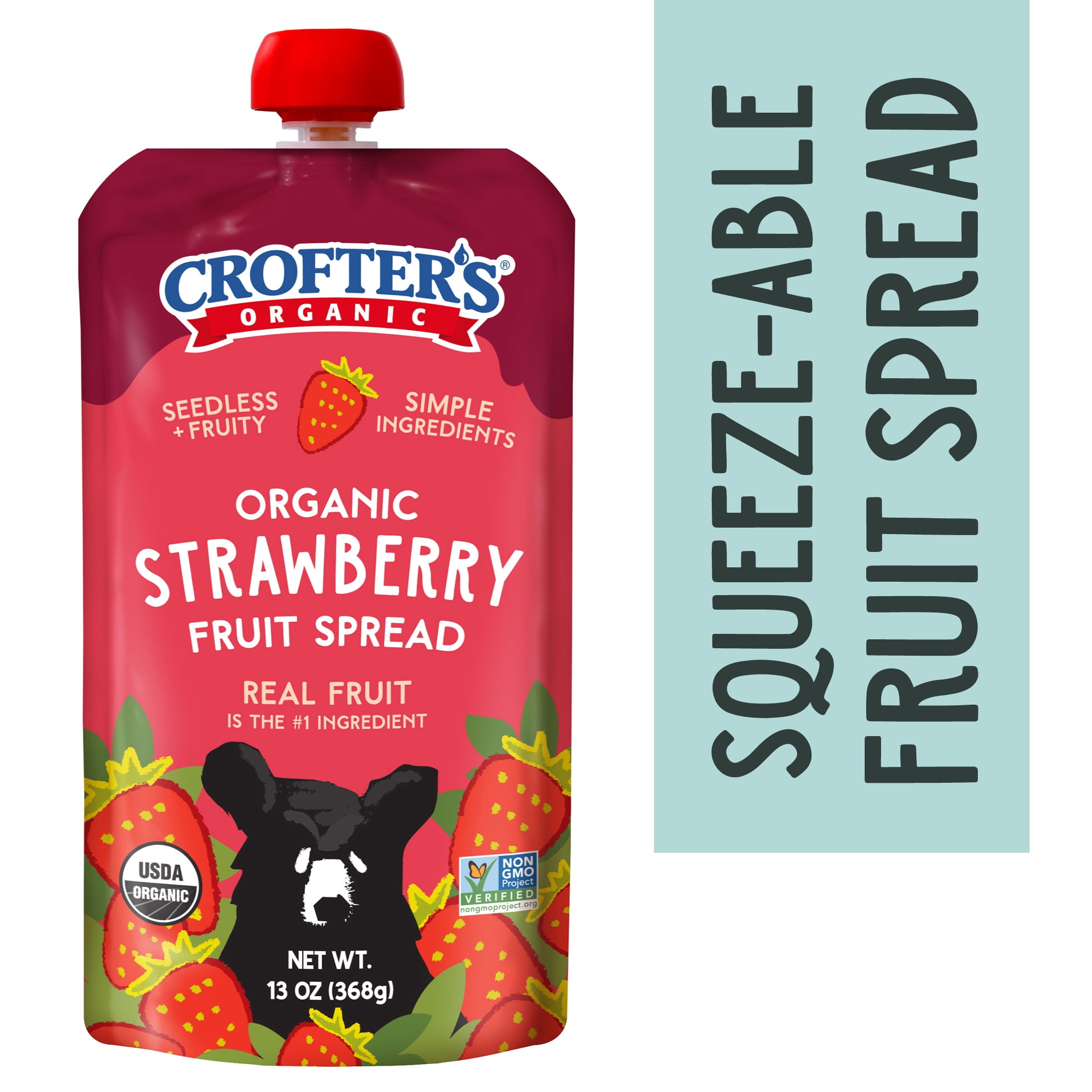 Crofter's Organic Strawberry Fruit Spread Squeeze 13 oz - Walmart.com