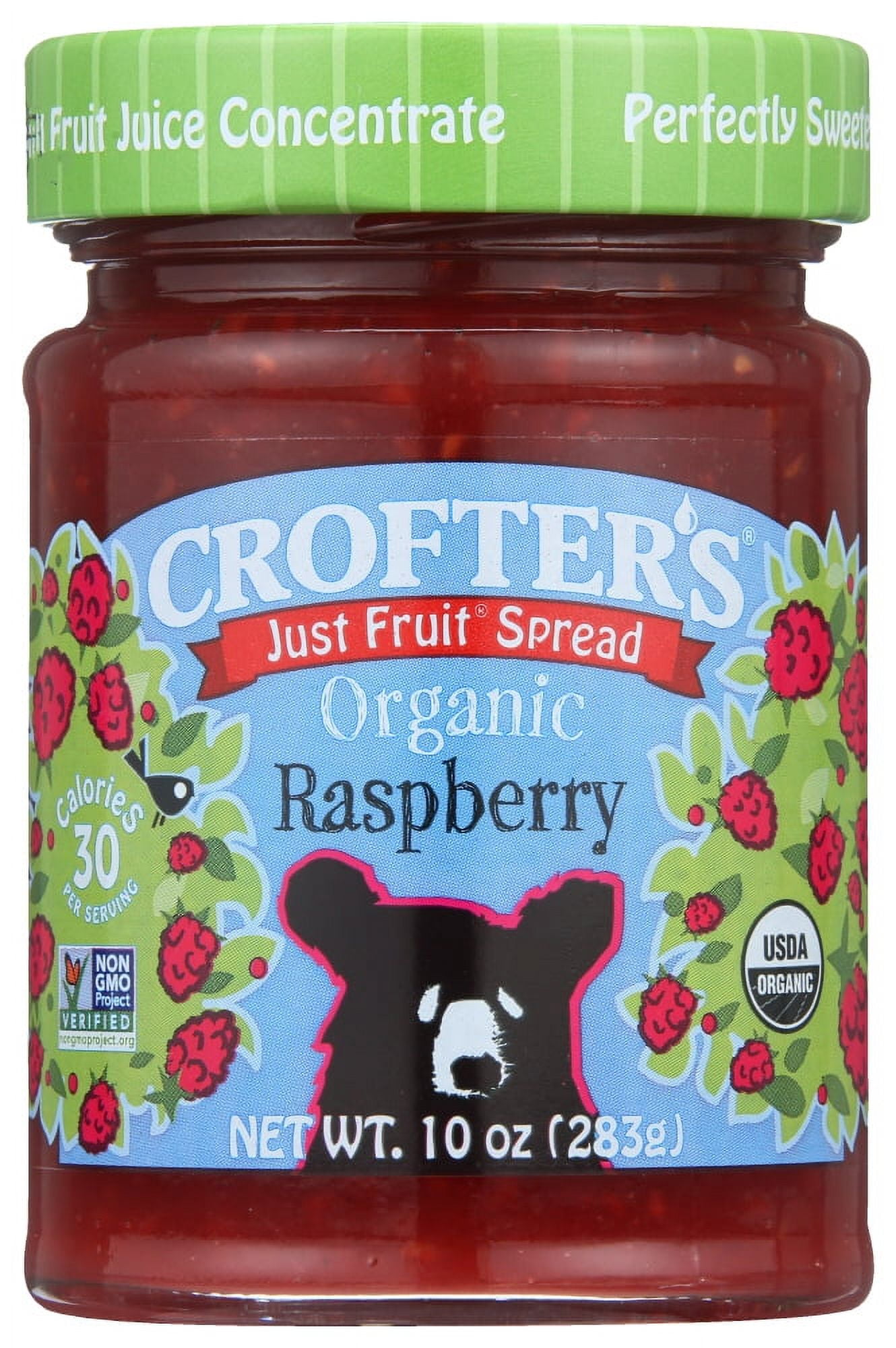 Crofters Fruit Spread Organic Just Fruit Raspberry, 10 Oz Pack Of 6