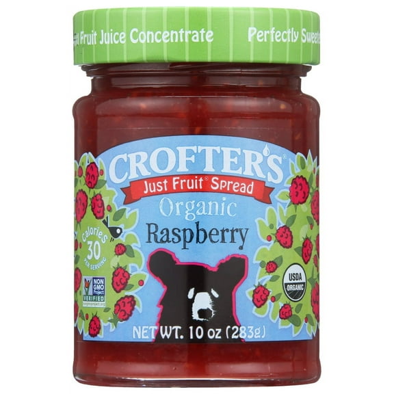 Crofters Fruit Spread Organic Just Fruit Raspberry, 10 Oz Pack Of 6