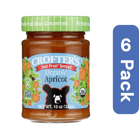 Crofters Organic Apricot Fruit Spread 10 oz (Pack Of 6)