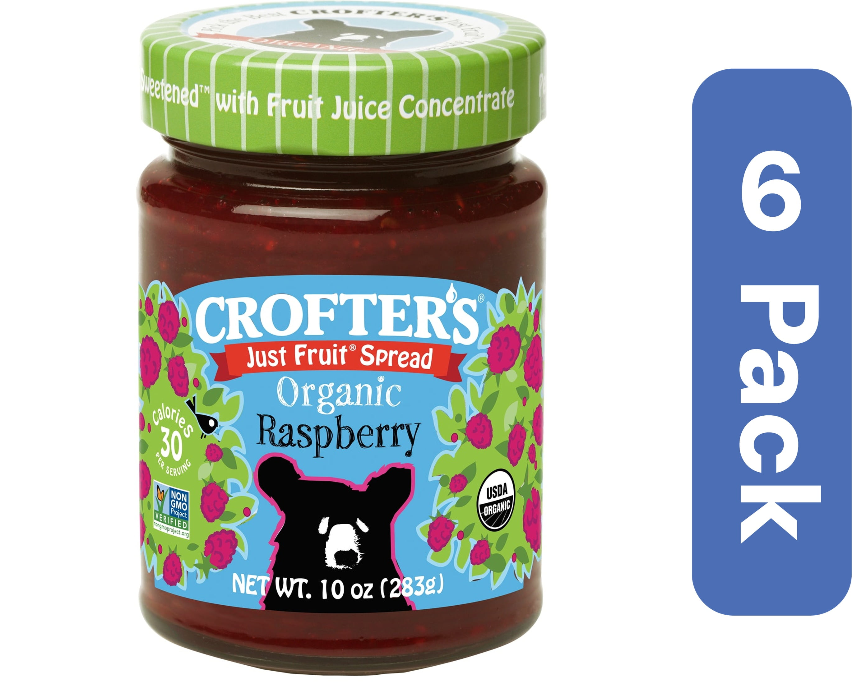 Crofters Organic Raspberry Fruit Spread 10 oz (Pack Of 6)