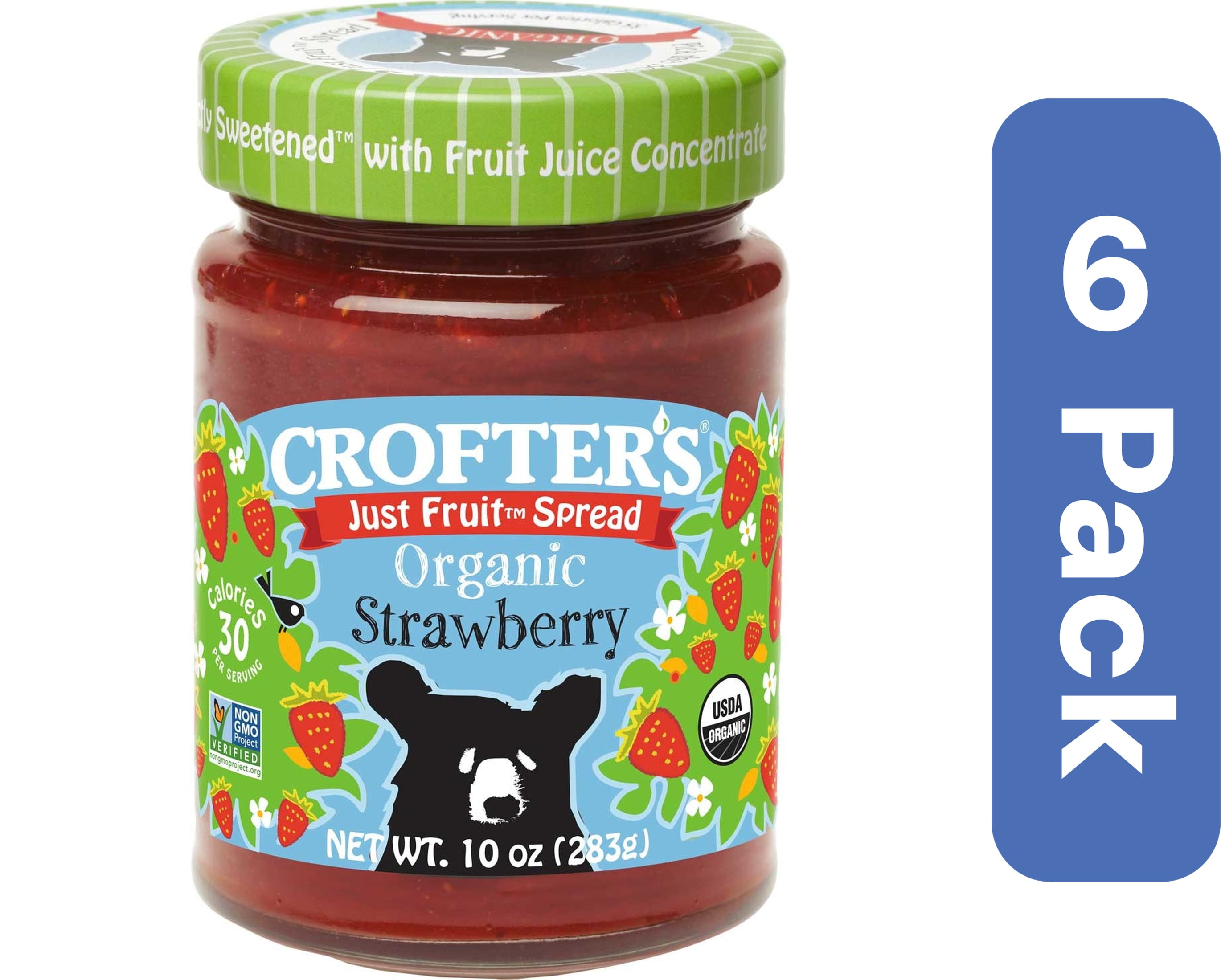 Crofters Organic Strawberry Fruit Spread 10 oz (Pack Of 6)