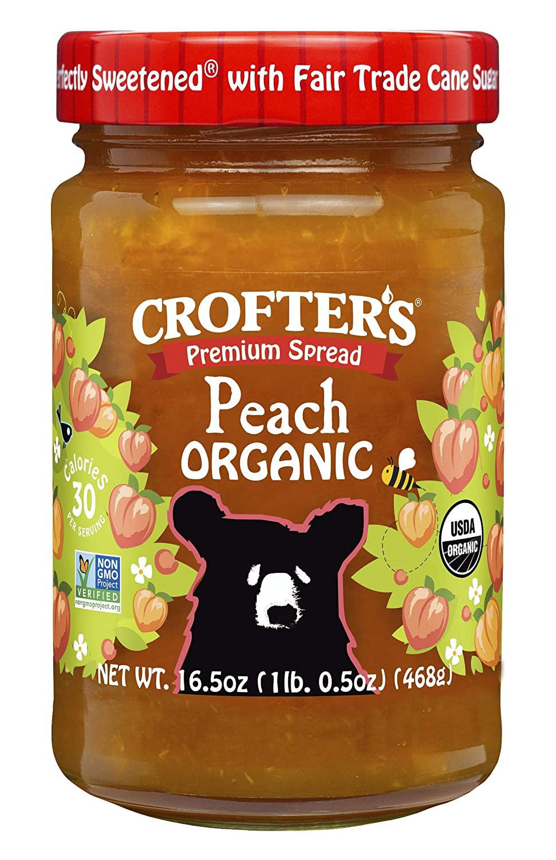 Crofters Peach Premium Spread - 16.5 Oz Case