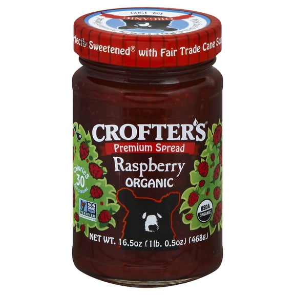 Crofters Raspberry Conserve Seedless Organic 16.5 oz (Pack Of 6)