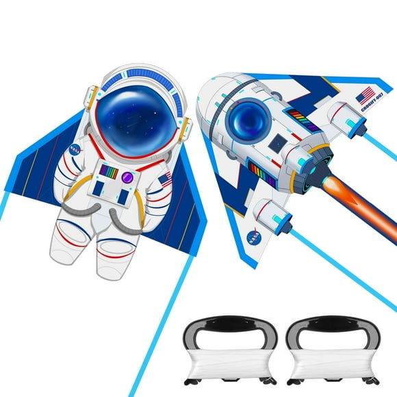 Crogift 2-Pack Airplane Kites for Kids & Adults, Family Outdoor Fun, Easy Assembly with Handle and 328FT String