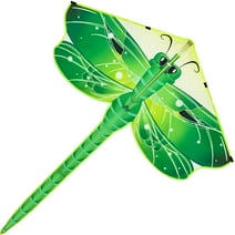 Crogift Kite Easy-Fly for Beginners  Dragonfly Kites for Kids & Adults Polyester 60"x 30" Green