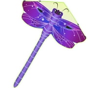 Crogift Kite Easy-Fly for Beginners Dragonfly Kites for Kids & Adults Polyester 60"x 30" Purple