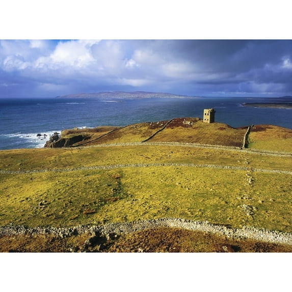 Crohy Head Dunglow Co Donegal Watchtower In The Distance by The Irish Image Collection / Design Pics