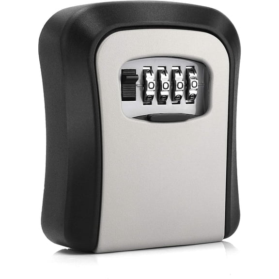 Croing Key Lock Box, Combination Lockbox Wall-Mounted Key Storage Box for House Keys, Resettable Code Safe Security Lock Box for Home, Office, Apartment Spare Key Storage
