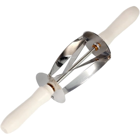 Croissant Cutter Croissant Roller Slices Kitchen Stainless Steel Household Evenly Shaped Bread Cutter Rolling Pastry Cutter, Large(Small)