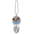 thumbnail image 1 of Croissant Gaze Label Art Deco  Fashion Silver Wing Car Pendant Decoration, 1 of 4
