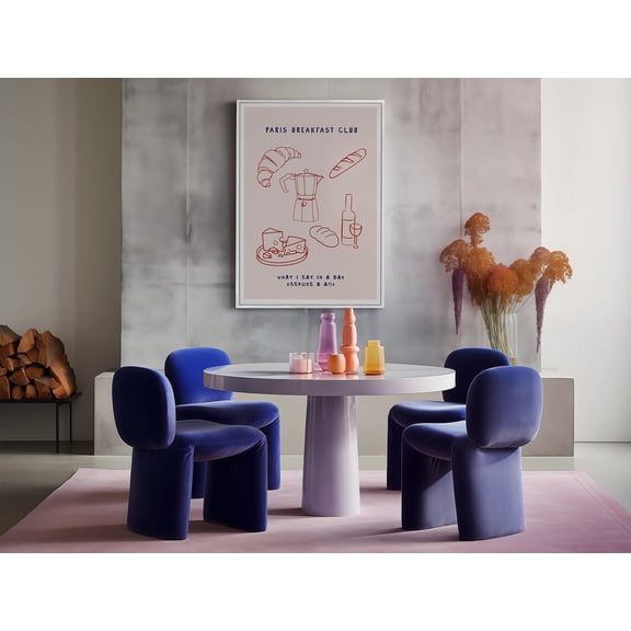 Croissant Poster Food print French croissant poster kitchen wall decor bakery wall art Breakfast print cute poster Breakfast Kitchen Art, Size 12x18 UNFFRAMED F03.1.8l2218