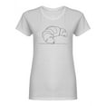 thumbnail image 1 of Croissant Shaped T-Shirt Women -Image by Shutterstock, Female x-Large, 1 of 2