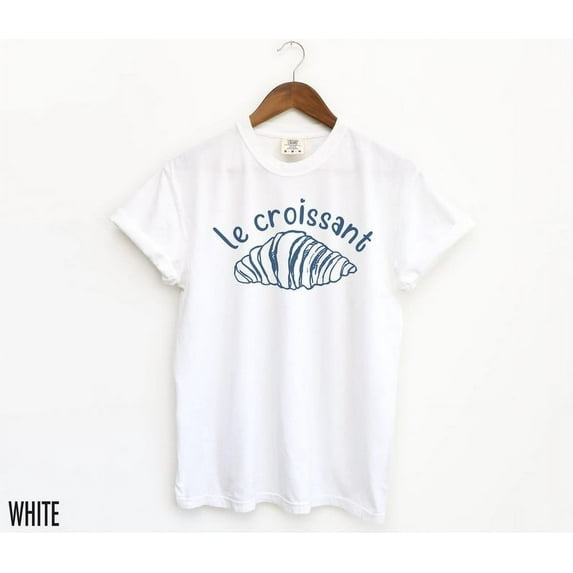 Croissant Shirt, French Shirt, Breakfast Tshirt, Cafe France, Paris France, French Girl, Travel Aesthetic, Retro Graphic Tee, Vacation Shirt