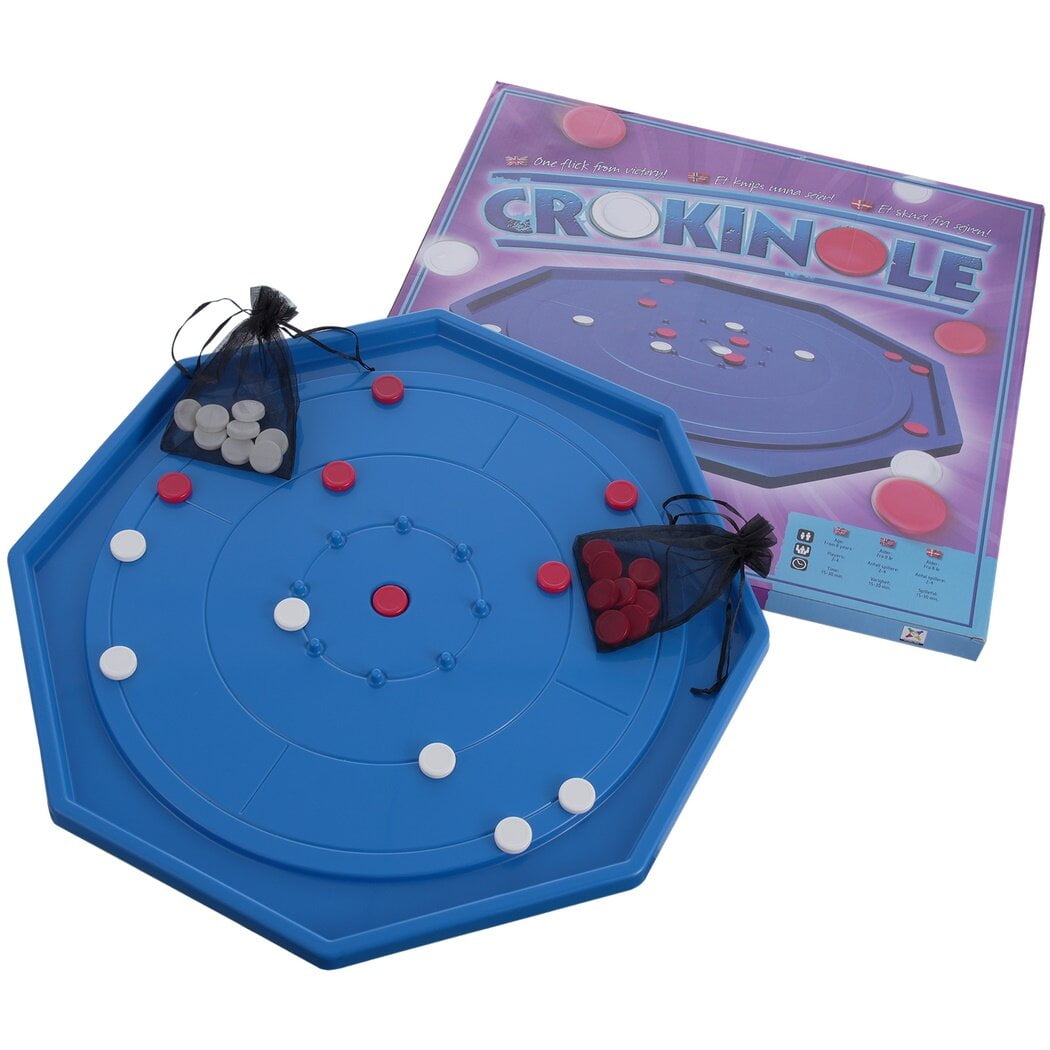 Crokinole & Checkers, Plastic Crokinole Board Game for 24 Players