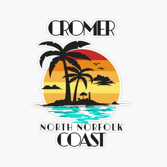 Cromer Norfolk Coast Sunset Sticker