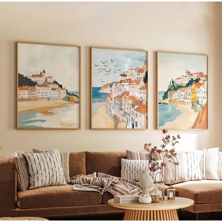 Cromer Posters UK Travel Prints Norfolk Coastal Wall Art Set Cromer Seaside Poster Set Beach Holiday Prints Set 3