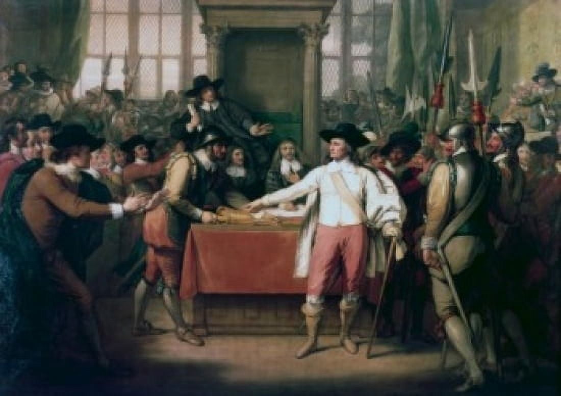 Cromwell Dissolving The Long Parliament 1782 Benjamin West (1738-1820 American) Canvas Art - Benjamin West (24 x 36)