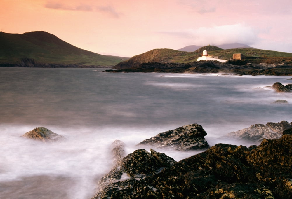 Cromwell Point Lighthouse Valentia Island County Kerry Ireland Canvas Art - Richard Cummins Design Pics (36 x 24)