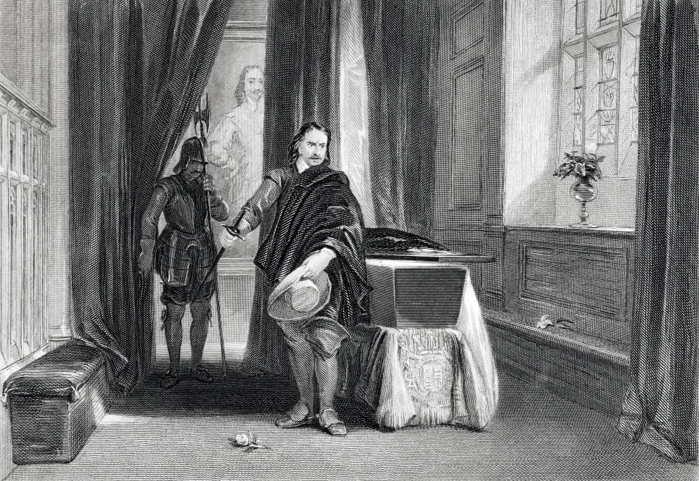Cromwell Viewing The Body Of Charles I From Painting By G Cattermole Engraved By L Stocks Canvas Art - Ken Welsh Design Pics (17 x 11)