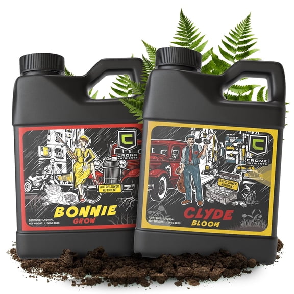 Cronk Nutrients Bonnie & Clyde Autoflower Nutrients Bloom and Grow  Yield Increasing Autoflower Plants Nutrient Kit  Easy to Use Plant Food  Optimal Formula for Optimal Results, 500mL
