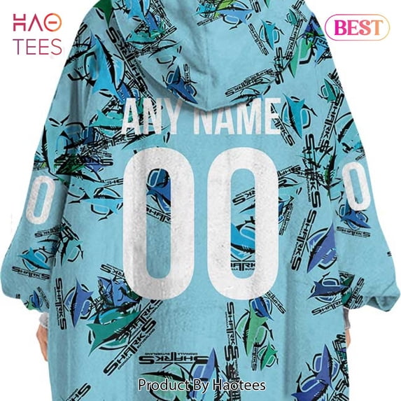 Cronulla Sutherland Sharks Special Logo Design Oodie Flanket Blanket Hoodie Snuggie