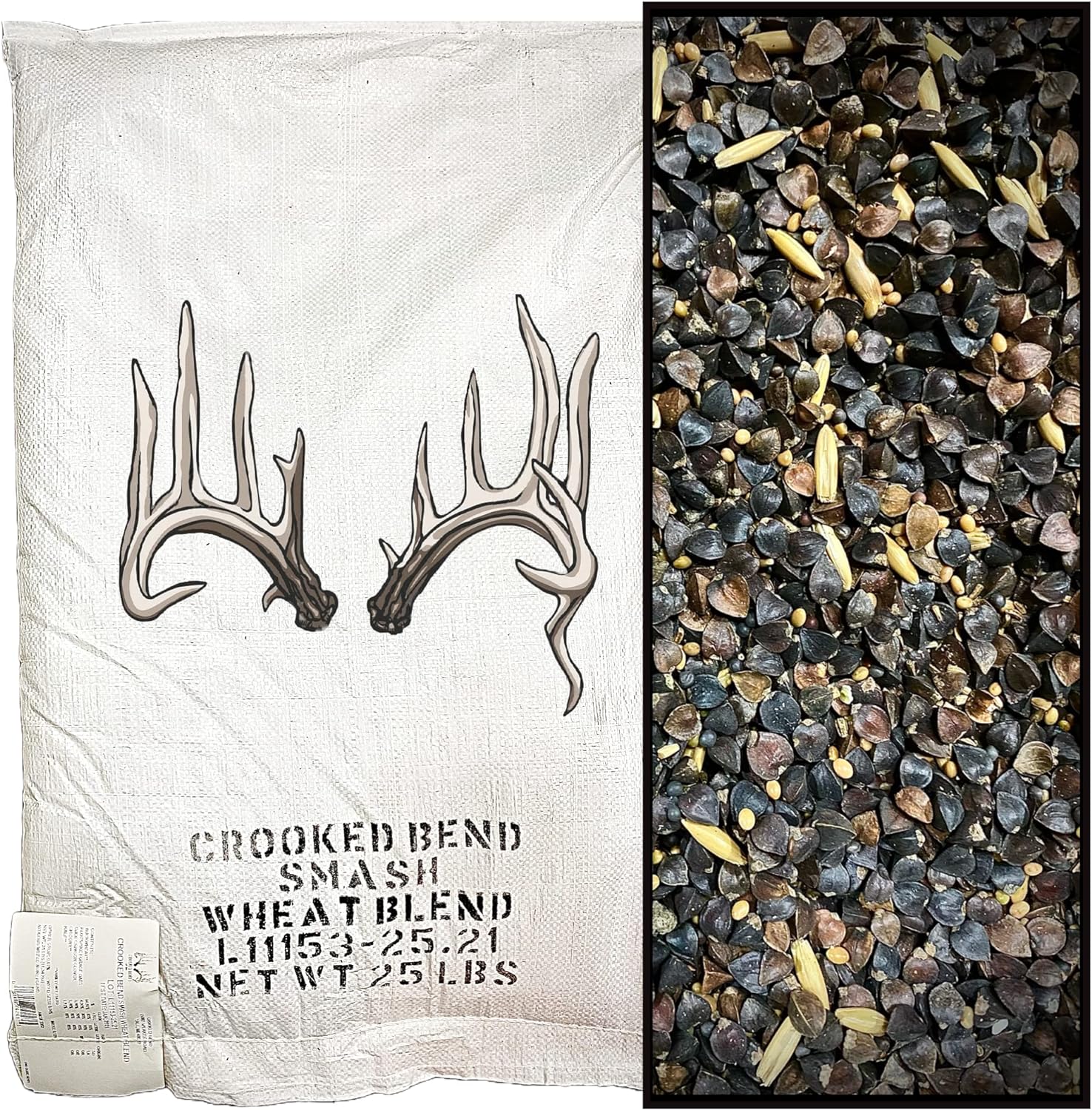Crooked Bend Smash Wheat Blend, 25LB Bulk, Food Plot Seed for Deer, Buckwheat Plants for Dove