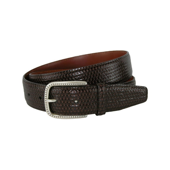 CrookhornDavis Basic Lux Trial Tri-Town Calfskin Dress Belt (Men)