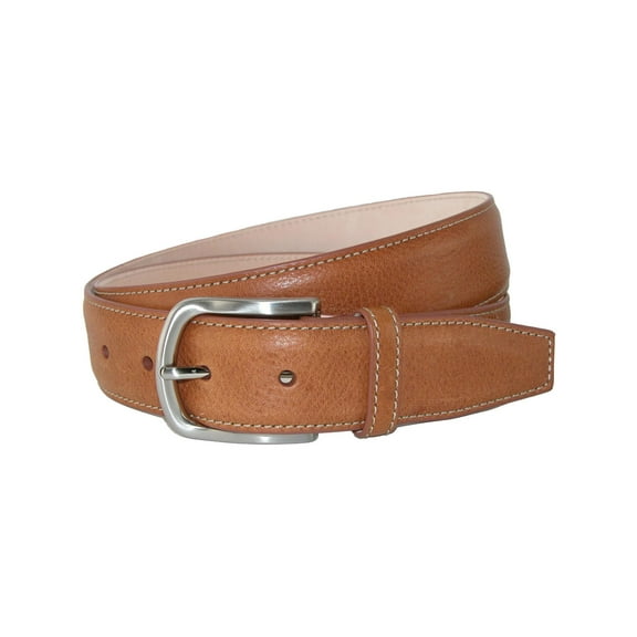CrookhornDavis  Brescia Boxcalf Casual Belt with Contrast Stitch (Men)