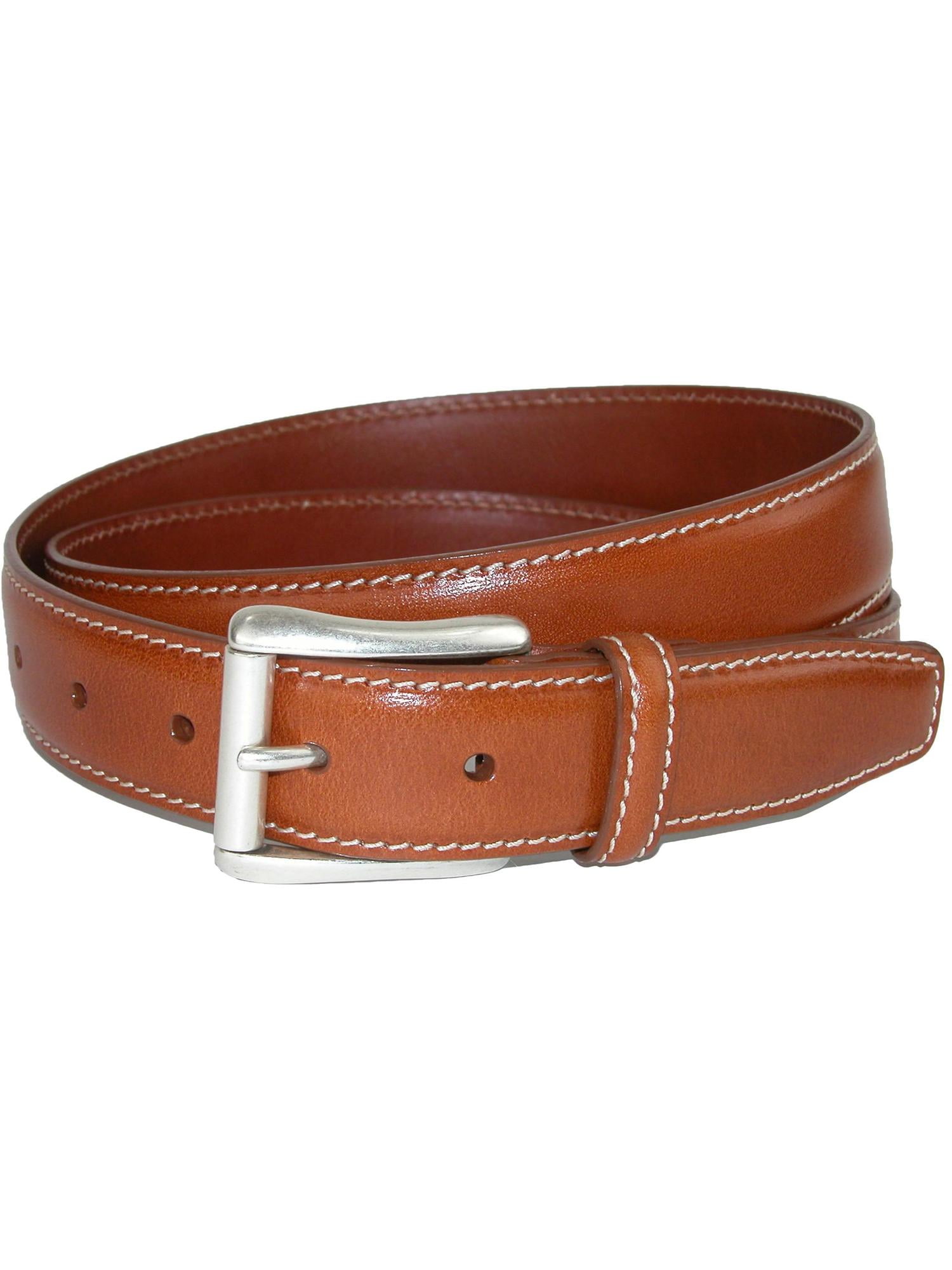 CrookhornDavis Ciga Calfskin Leather Casual Belt with Contrast