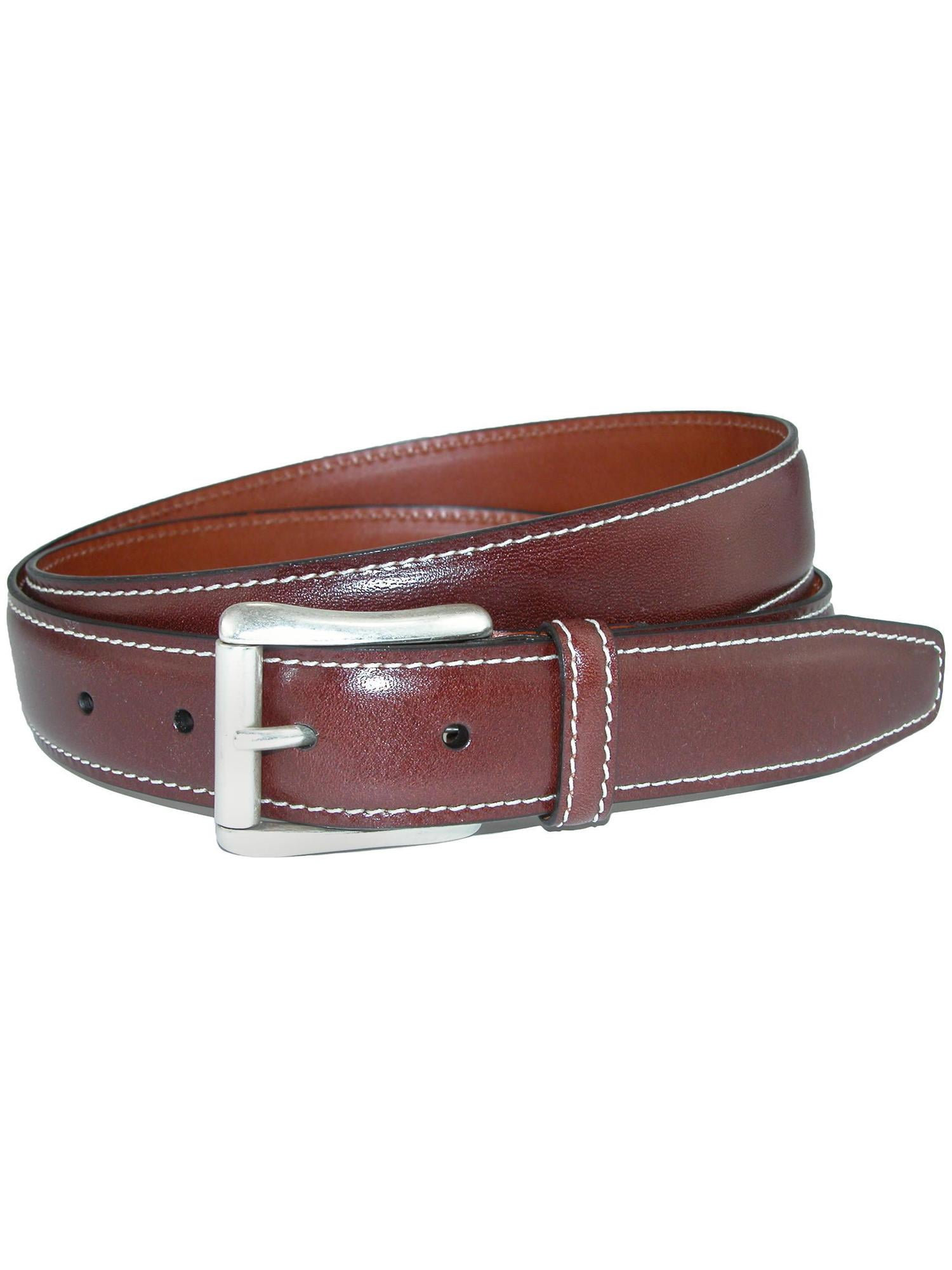 CrookhornDavis Ciga Calfskin Leather Casual Belt with Contrast