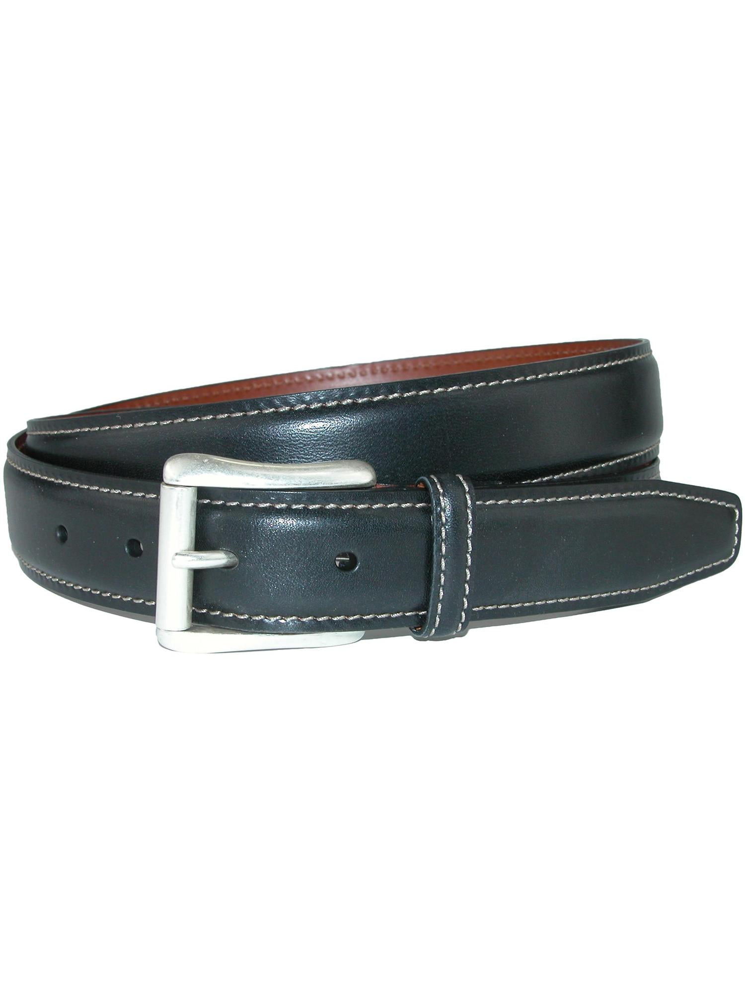 CrookhornDavis Ciga Calfskin Leather Casual Belt with Contrast