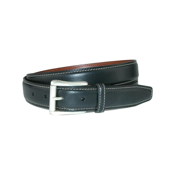 CrookhornDavis  Ciga Calfskin Leather Casual Belt with Contrast Stitch (Men)