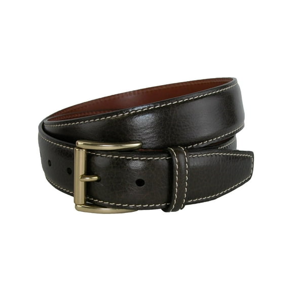 CrookhornDavis  Mignon Garrison Grain Calfskin Feather Edge Belt (Men)