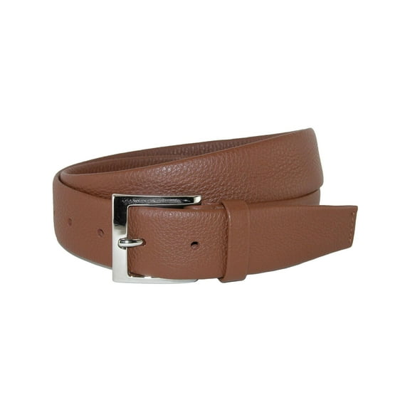 CrookhornDavis Parma Buttercalf Grain Tubular Leather Dress Belt (Men)
