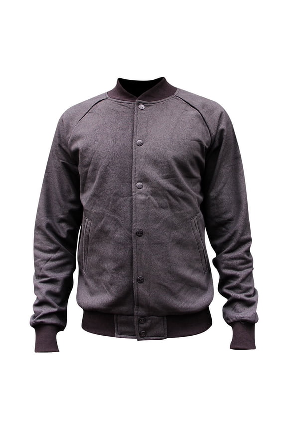 Lavish Knit Baseball Jacket Black