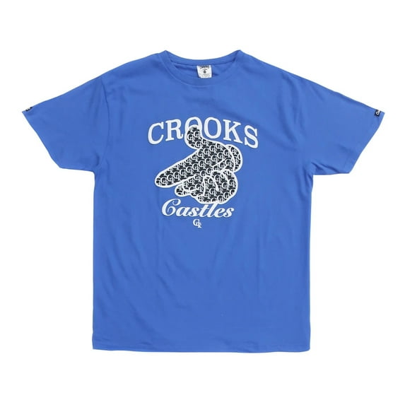 Crooks & Castles Men's Airgun Lux Logo Graphic Tee T-Shirt (XX-Large, Royal)