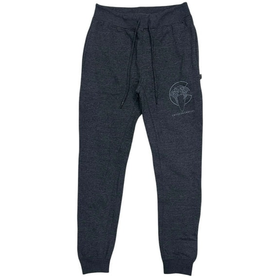 Crooks & Castles Men's Bandito Medusa Fleece Jogger Sweatpants (XX-Large, Charcoal Heather)