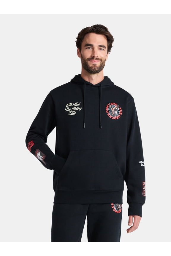 Men's Red Doberman Graphic Hoodie, Sizes XS-3XL