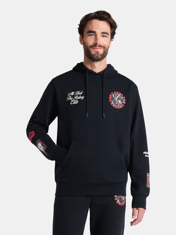 Men's Red Doberman Graphic Hoodie, Sizes XS-3XL