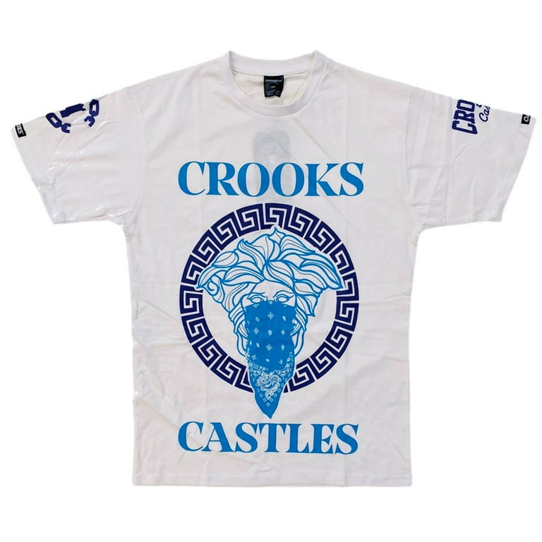 Crooks Castles Men s Cardinal Medusa Tee T Shirt Large White