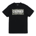 thumbnail image 1 of Crooks & Castles Men's Gothic Box Logo Graphic Tee T-Shirt (Medium, Black), 1 of 1