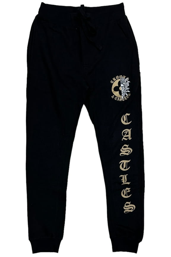 Men's Half Medusa Jogger Sweatpants in Black (Small, Black)