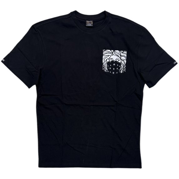 Crooks & Castles Men's T-Shirt Bandito Pocket Short Sleeve Crewneck Tee (X-Large, Black)